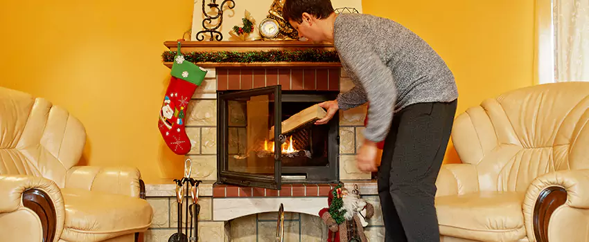Rusted Metal Fireplace Restoration in Valrico, Florida